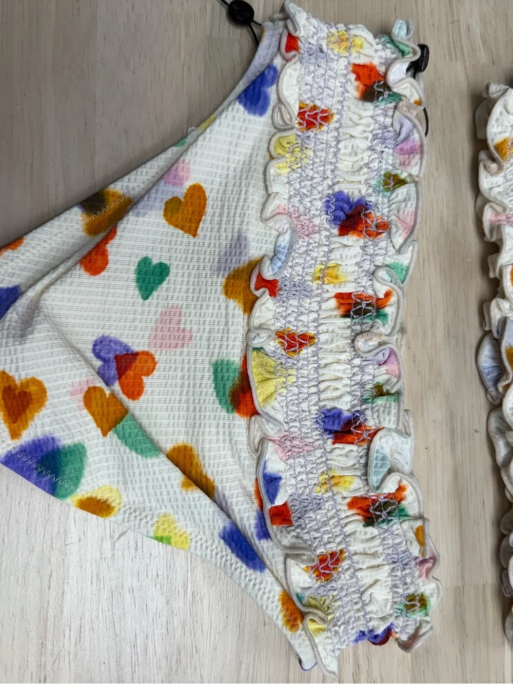New Molo size 7/8 rainbow hearts bikini